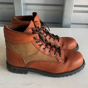 Leather Work Boots with Steel Toe